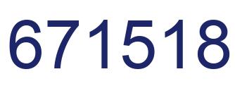 Number 671518 blue image