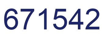 Number 671542 blue image