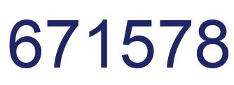 Number 671578 blue image