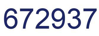 Number 672937 blue image