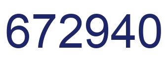 Number 672940 blue image