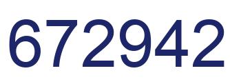 Number 672942 blue image