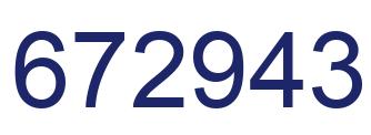 Number 672943 blue image
