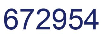 Número 672954 imagen azul