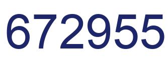 Número 672955 imagen azul
