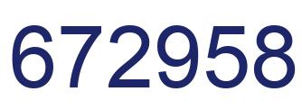Number 672958 blue image
