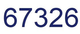 Number 67326 blue image