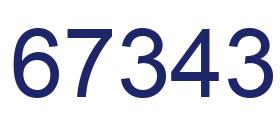 Number 67343 blue image