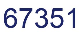 Number 67351 blue image