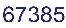 Number 67385 blue image