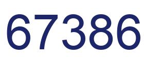 Number 67386 blue image