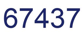 Número 67437 imagen azul