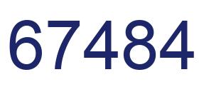 Number 67484 blue image