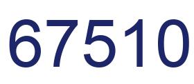 Number 67510 blue image