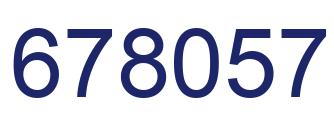 Number 678057 blue image