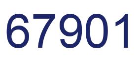Number 67901 blue image