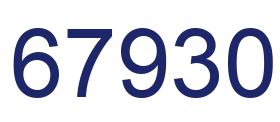 Number 67930 blue image