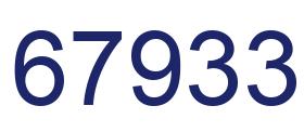 Number 67933 blue image