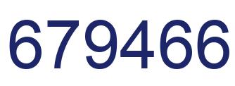 Number 679466 blue image