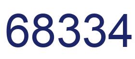 Number 68334 blue image