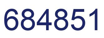 Number 684851 blue image