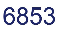 Number 6853 blue image