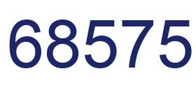Number 68575 blue image