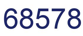 Number 68578 blue image