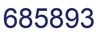 Number 685893 blue image