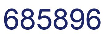 Number 685896 blue image