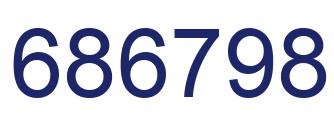 Number 686798 blue image