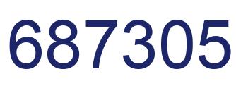 Number 687305 blue image