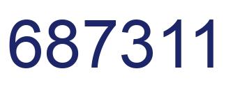 Número 687311 imagen azul