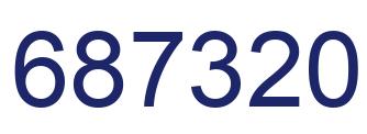 Number 687320 blue image