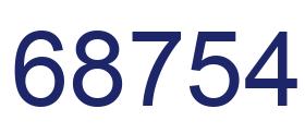 Number 68754 blue image