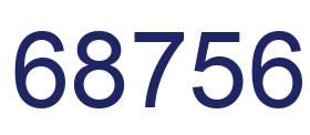 Number 68756 blue image