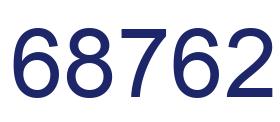 Number 68762 blue image