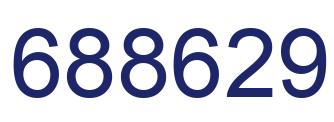 Number 688629 blue image
