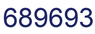 Número 689693 imagen azul
