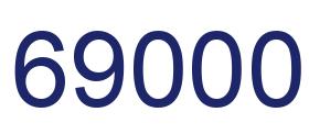 Number 69000 blue image