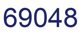 Number 69048 blue image