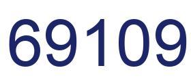 Number 69109 blue image