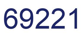 Number 69221 blue image