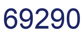 Número 69290 imagen azul