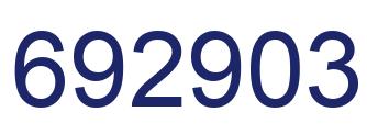 Number 692903 blue image