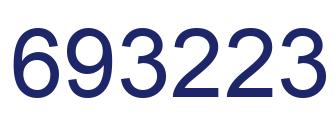 Number 693223 blue image