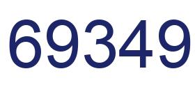 Number 69349 blue image