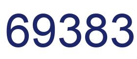 Number 69383 blue image