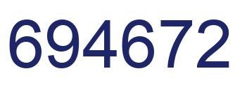 Number 694672 blue image