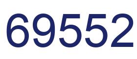 Number 69552 blue image